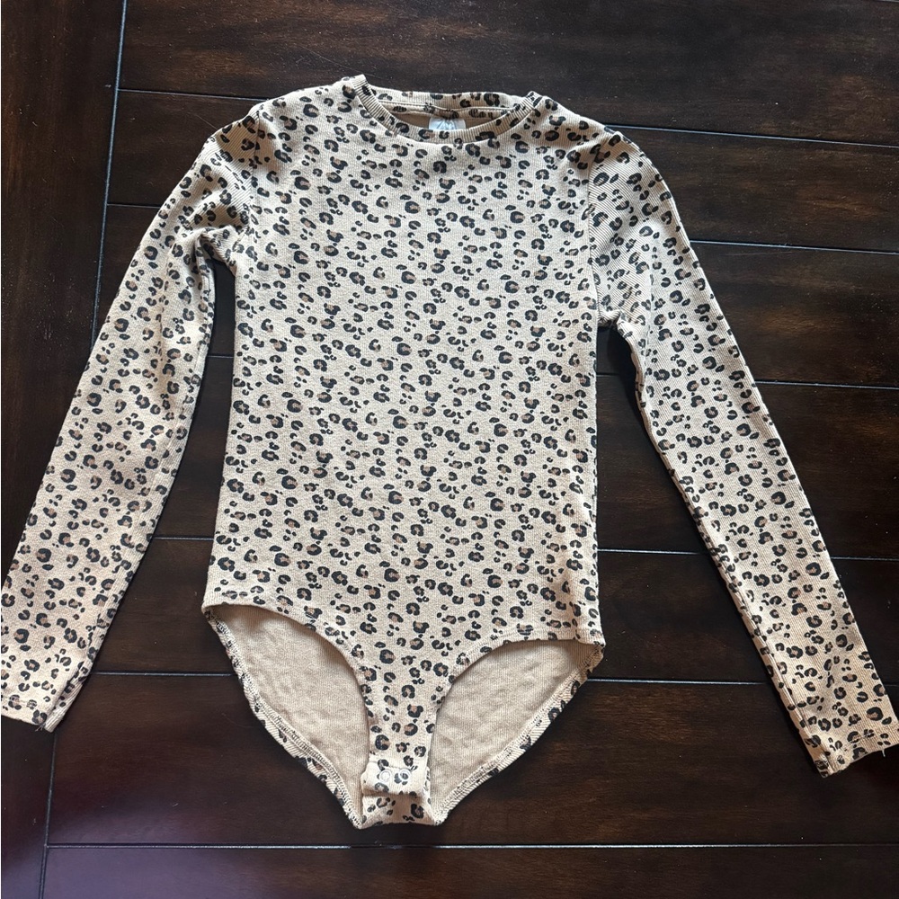 Zara Cream and Black Patterned Kids Bodysuit